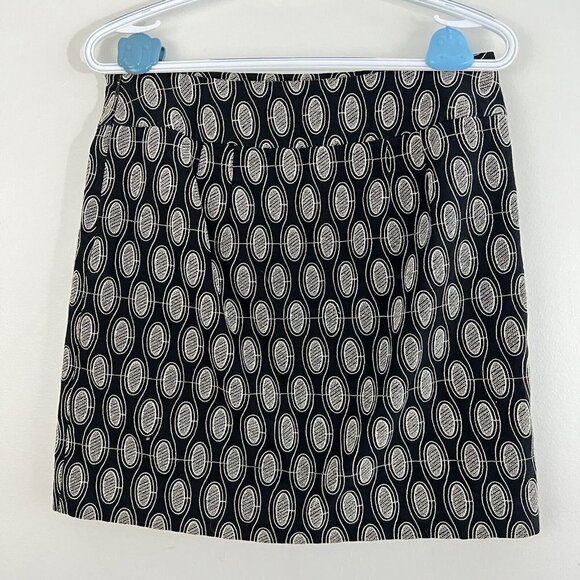🎉Clearance🎉Ann Taylor Loft Black & White Oval Pattern Skirt Size 4 - Picture 5 of 7
